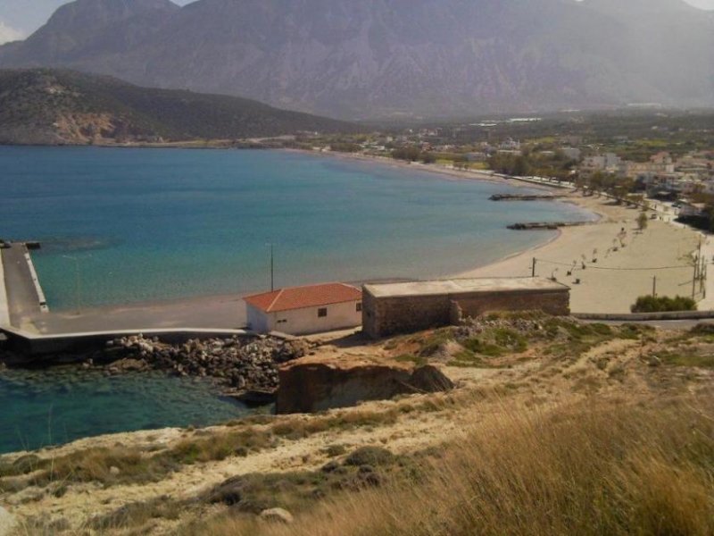 Pachia Ammos MIT BESICHTIGUNGSVIDEO: Baugrundstück am Meer, direkt über Strand und Dorf Grundstück kaufen